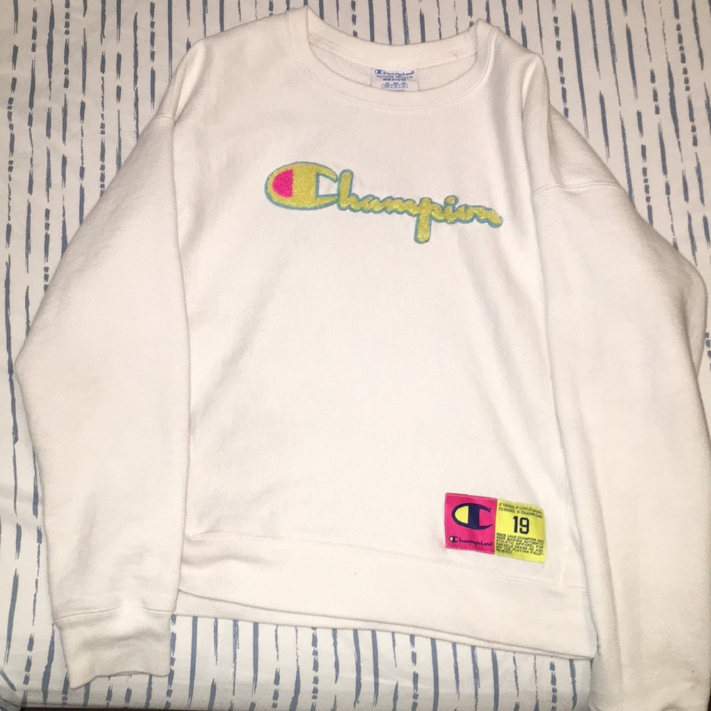 champion neon sweatshirt